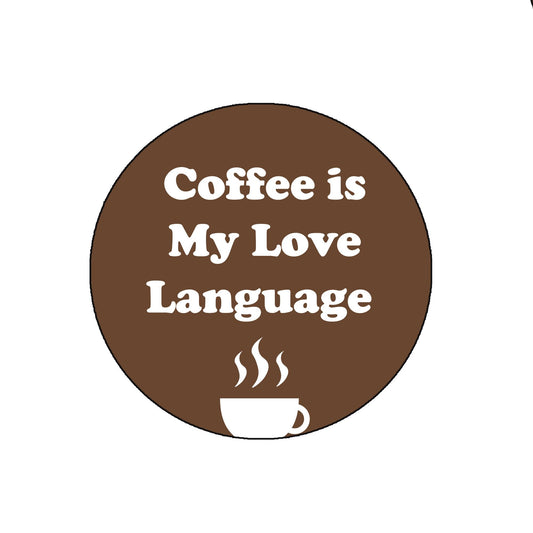 Coffee is My Love Language Badge Reels Cute Felt Retractable Badge Reels Themed Badge Holders Gift for Nurses Doctors ID Badges Name Cards Lanyards Holidays 1.45"