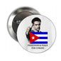 Round pinback brooch with Cuban flag graphic and 'Freedom & Peace for Cubans'