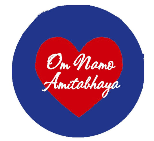 5 Pcs Set Om Namo Amitabhaya Pinback Buttons 2.25 Inch Default Title