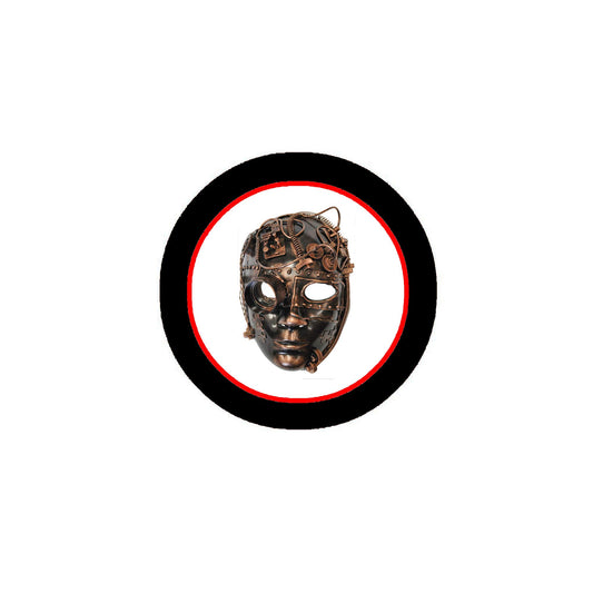 Artistic Edgy Steampunk Gas Mask 2.25" Pinback for Jackets, Backpacks, etc.