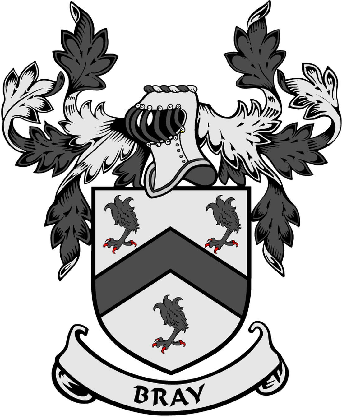 Bray Family Crest 3" Coat of Arms Fridge Round Magnet