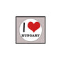 1.25-inch pinback button with red heart and 'HUNGARY' text