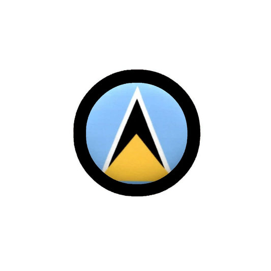 St. Lucia Flag Caribbean Pinback Badge Button Brooch 2.25 inches Default Title