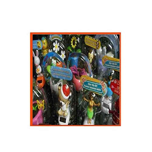 12 Pcs Assorted any designs Solar Powered Dancing Figurines 3"