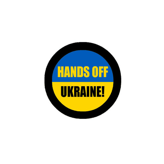 100 Pcs Hands off Ukraine 2.25" Pinback for Jackets, Backpack, hats Liberty