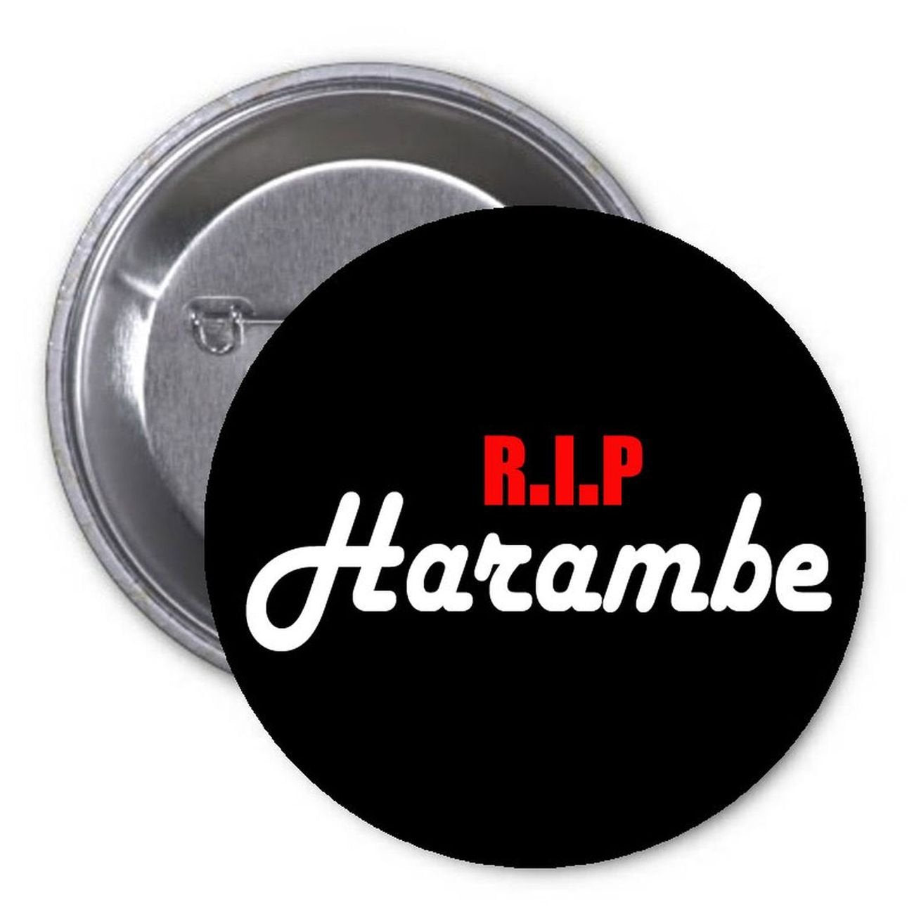 Rest in Peace Harambe 1.25-inch Pinback Button Pin Gorilla Requiem Default Title