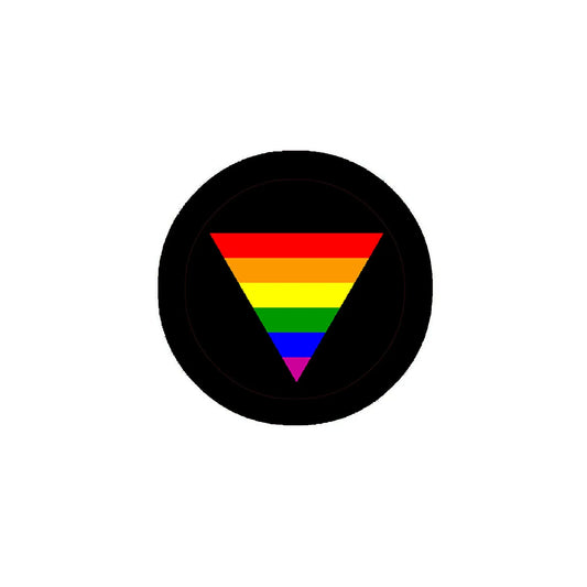 Gay Rainbow Pride Triangle Pinback 2.25-inch Default Title