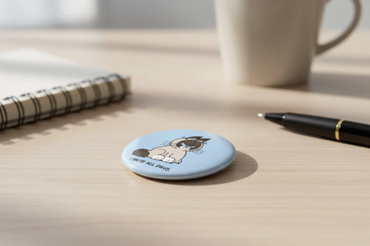 I Hate All Days Pinback Badge 2.25-inch Default Title