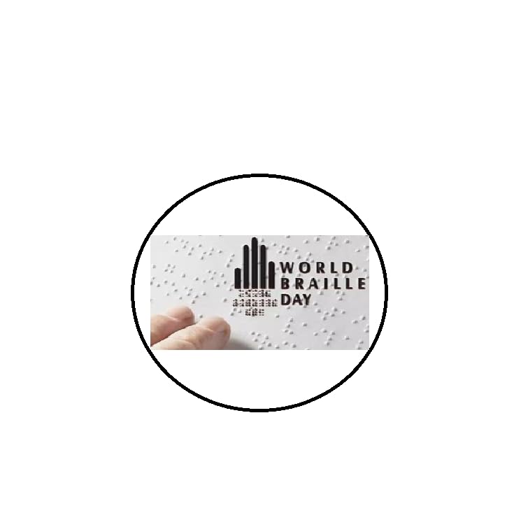 World Braille Day Pinback Button Pin Pinback Brooch 2.25-inch Default Title