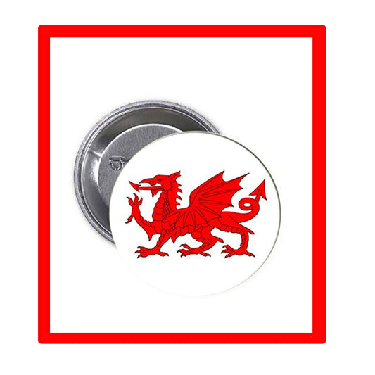 Welsh Dragon Button Pinback Button Pin Nurse 1.25"