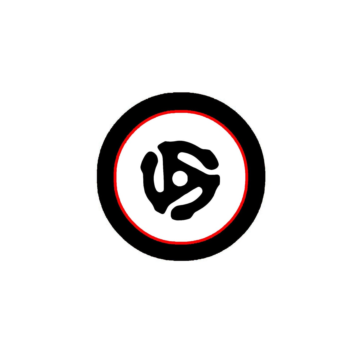 45 Record Adapter Input Retro Indie Music Style 2.25" Pinback for Jackets, Backpacks, etc.