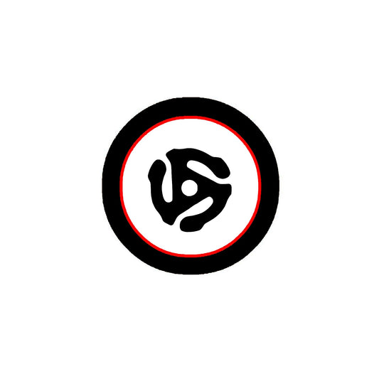 45 Record Adapter Input Retro Indie Music Style 2.25" Pinback for Jackets, Backpacks, etc.