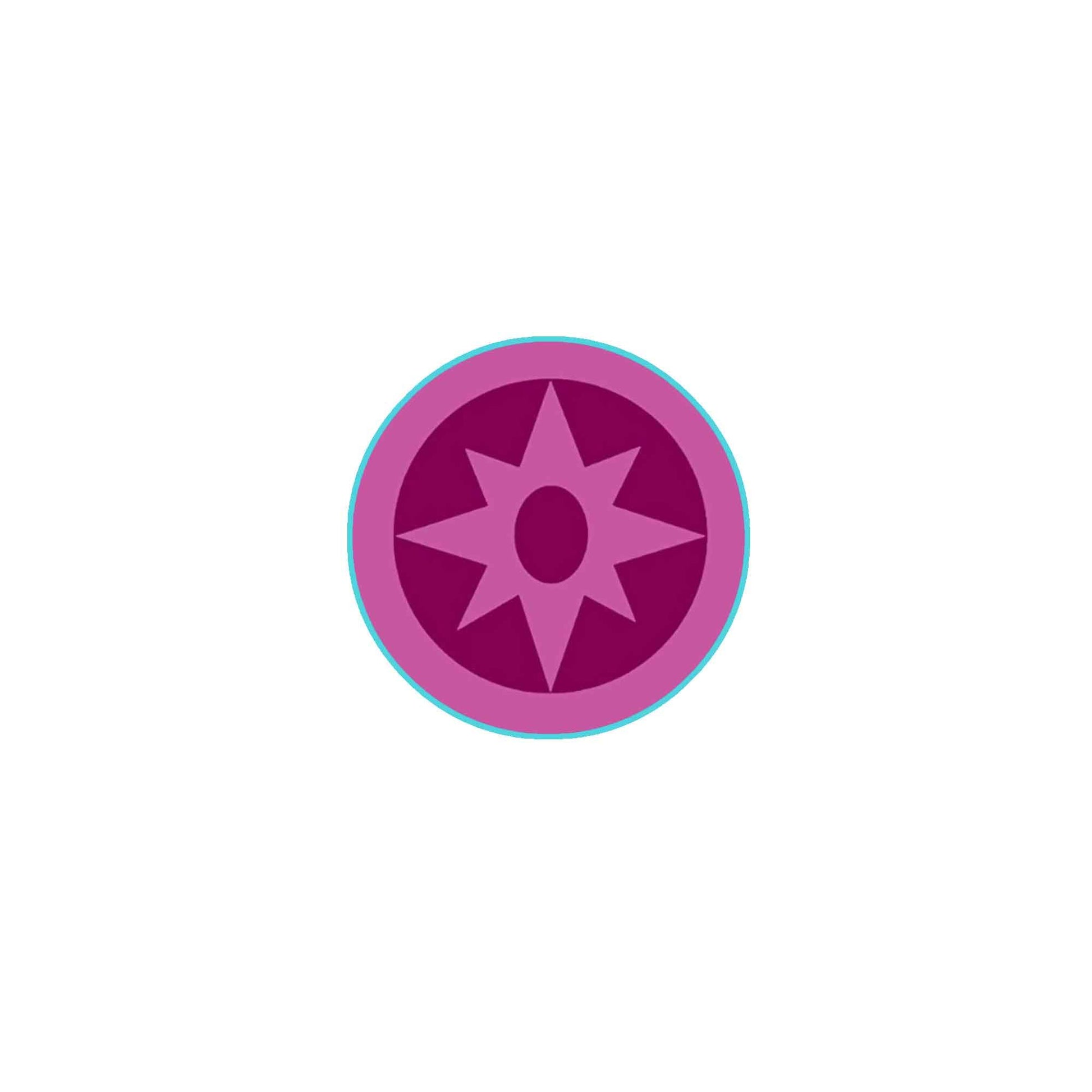 Pink Purple Star 1.25-inch Pinback Default Title
