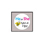 2.25-in pinback button: 'He or She' and 'What will it Bee?' with bee