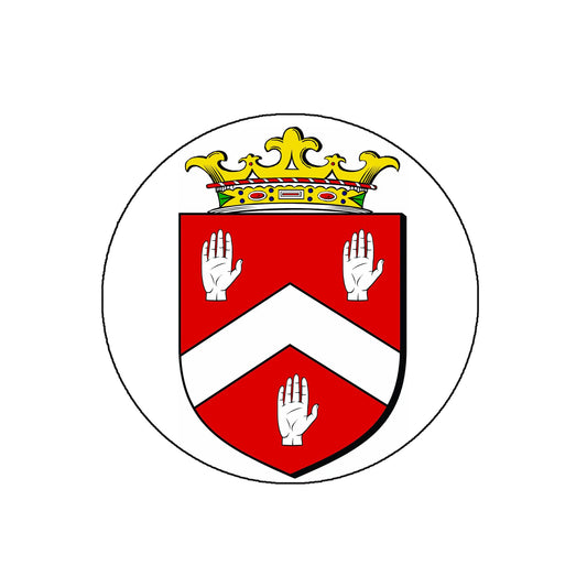 Byrne Family Crest 3" Coat of Arms Fridge Round Magnet