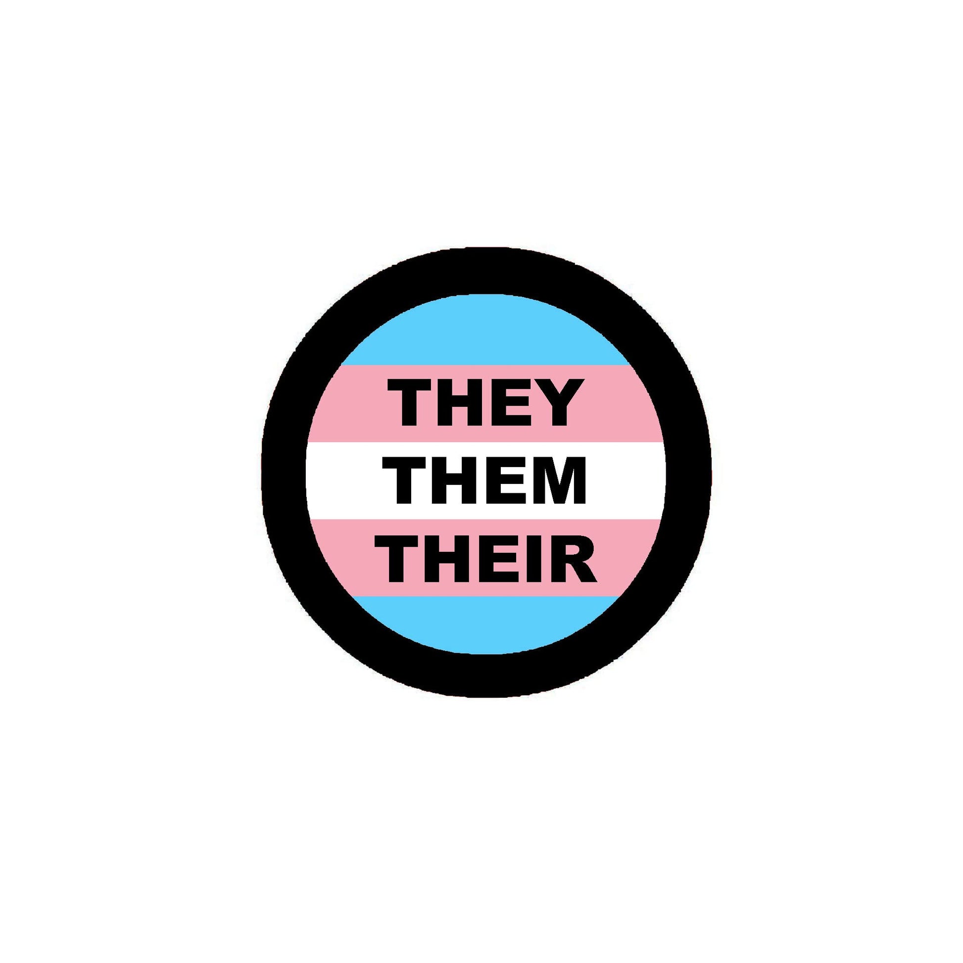 They Them Their 2.25-inch Pinback Badge LGBT Flag Default Title