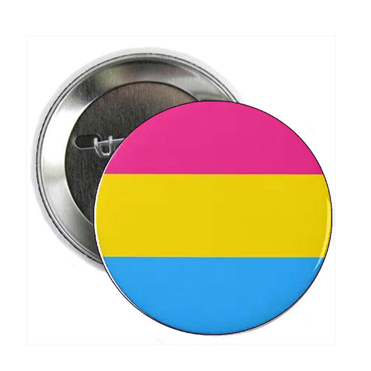 12 Pcs Pansexual Flag Badge Pinback 2.25" for Jackets, Backpacks, etc. Support Awareness