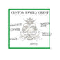 Family crest magnet with ornate eagle and wings emblem, 3-inch diameter