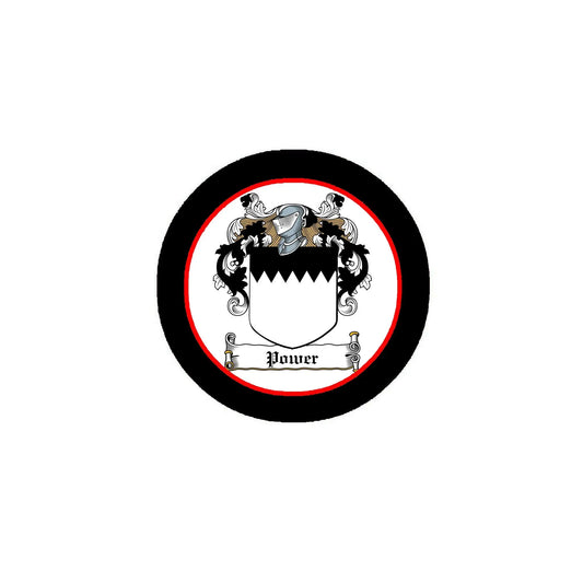 Power 3-inch Coat of Arms Round Pinback Badge Brooch Pin Back Default Title