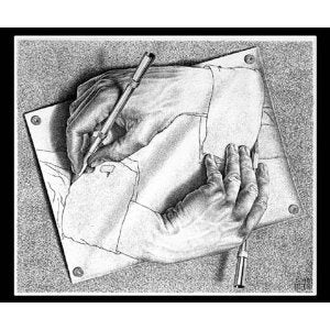 M.C. Escher Drawing Hands Mousepad Default Title