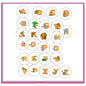 Alphabet letter fridge magnets, colorful character-style letters in round circles
