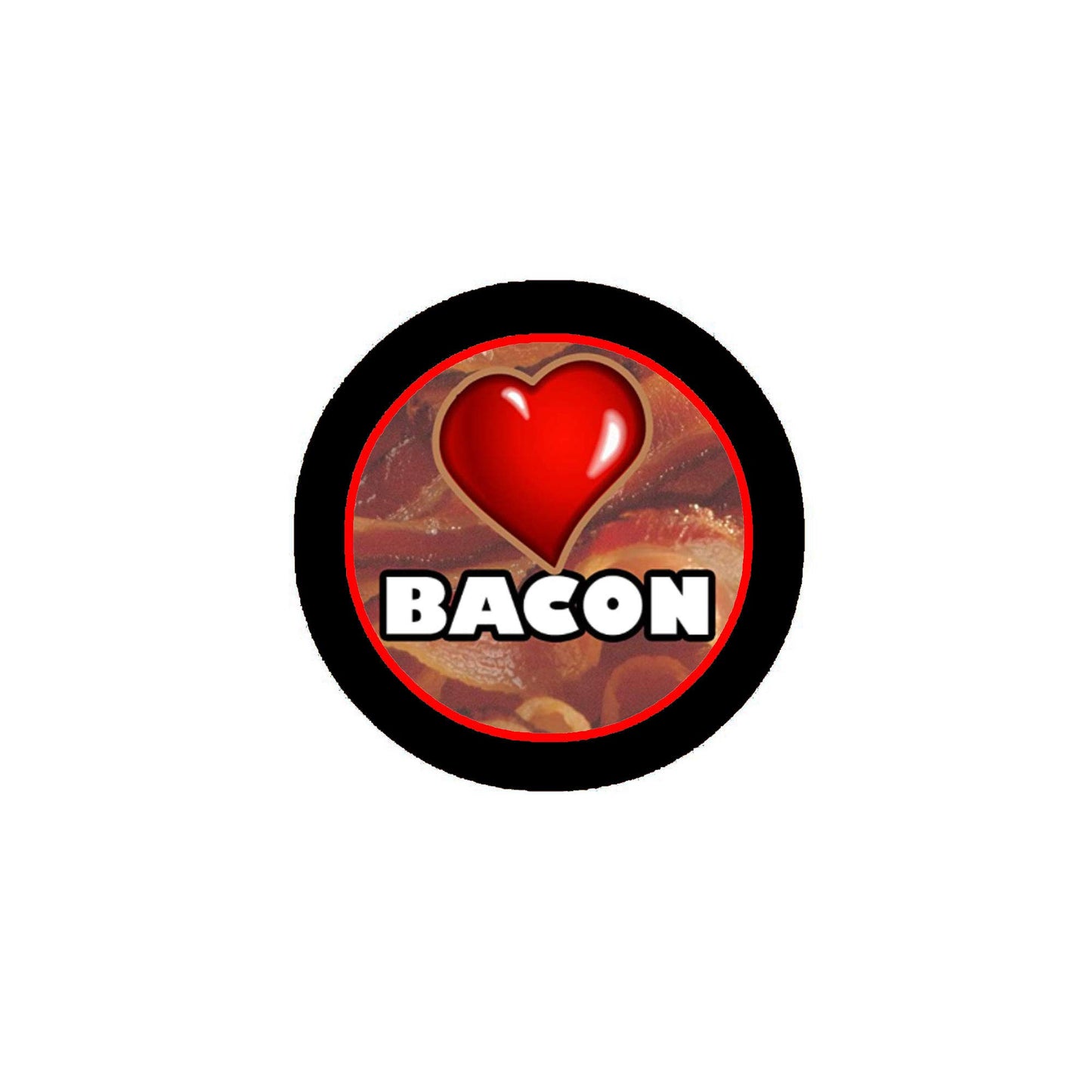 I Love Bacon Pinback Badge 1.25-inch Default Title