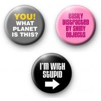 3 Pcs You What Planet Is This Pinbacks