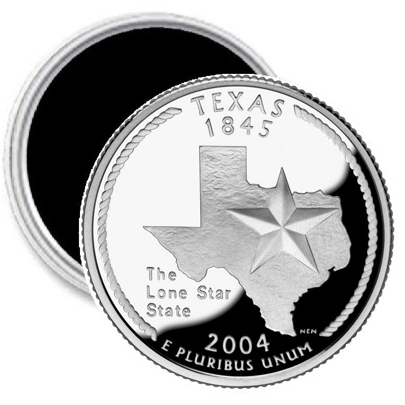 Texas State Quarter Mint Image Magnet 2.25"