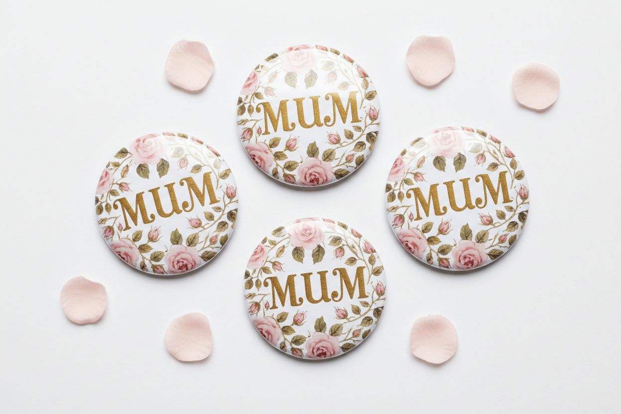 3 Pcs MUM Button Pinback 2.25-inch