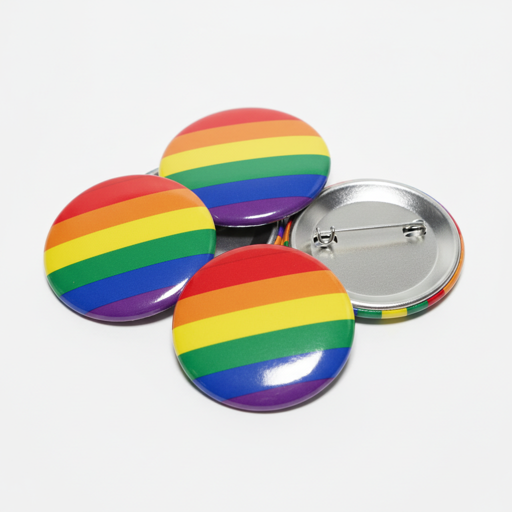 3 Pcs Rainbow Gay Pinback 2.25-inch