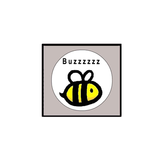 2.25-inch Bzzzzzz Bumble bee Pinback Please Default Title