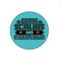 Teal circular logo badge with Coffee Scrubs and Rubber Gloves text and heart icons