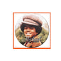 Circular pinback badge with photo of a smiling man wearing a cap, text Michael 1958-2009