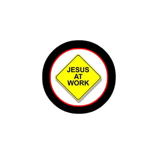 10 Pcs Jesus at work badges Pinback 1.25" for Jackets, Backpacks, etc.