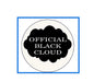 Official Black Cloud pinback badge with black cloud shape and “OFFICIAL BLACK CLOUD” text