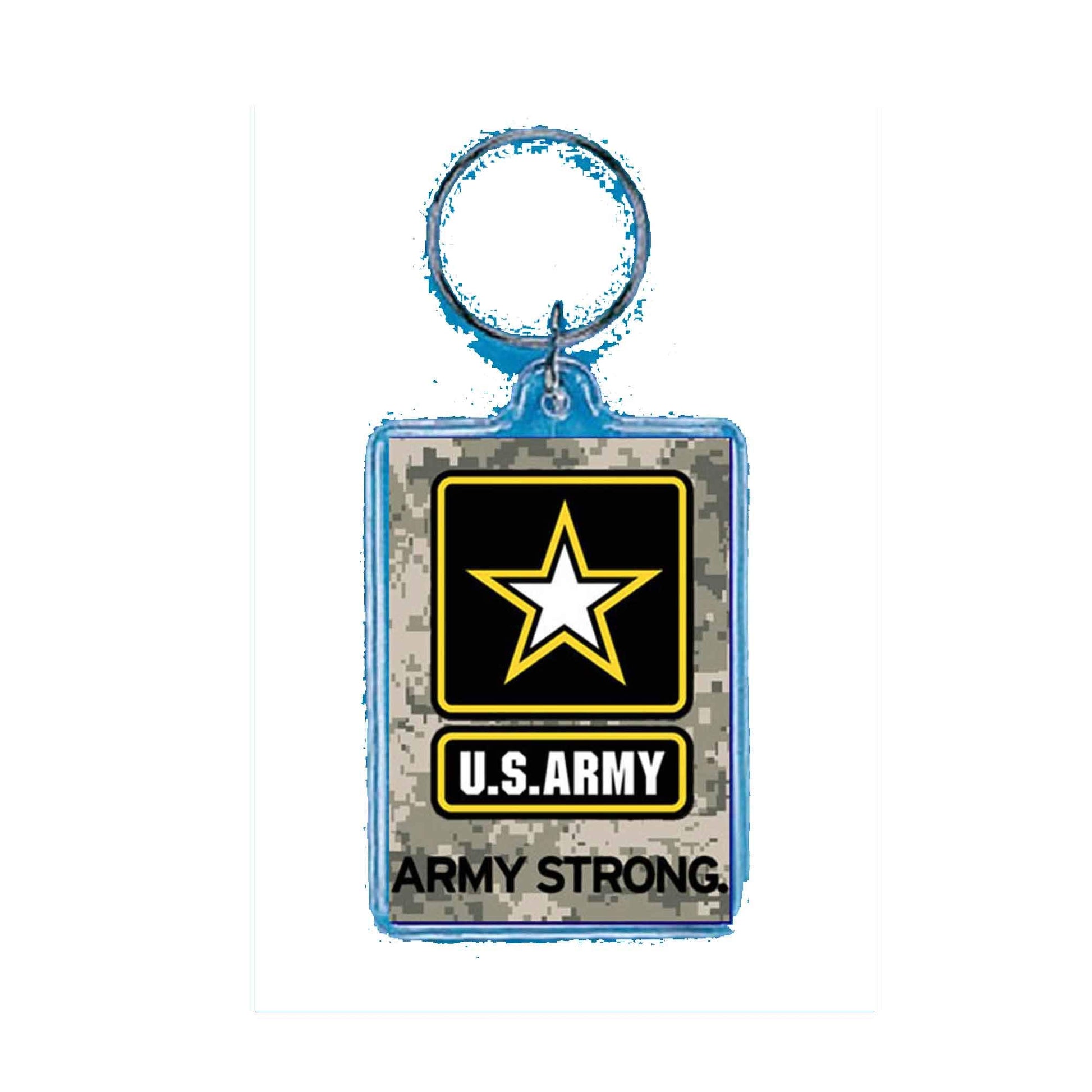 US Army Strong Lucite Acrylic Keychain 2 x 1 Default Title