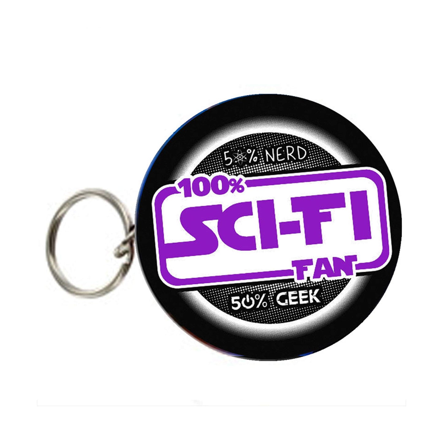 100% SciFi Fan Keychain 2.25"