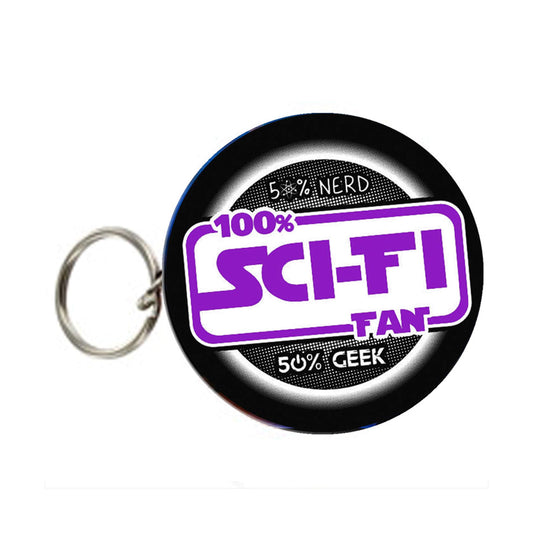 100% SciFi Fan Keychain 2.25"