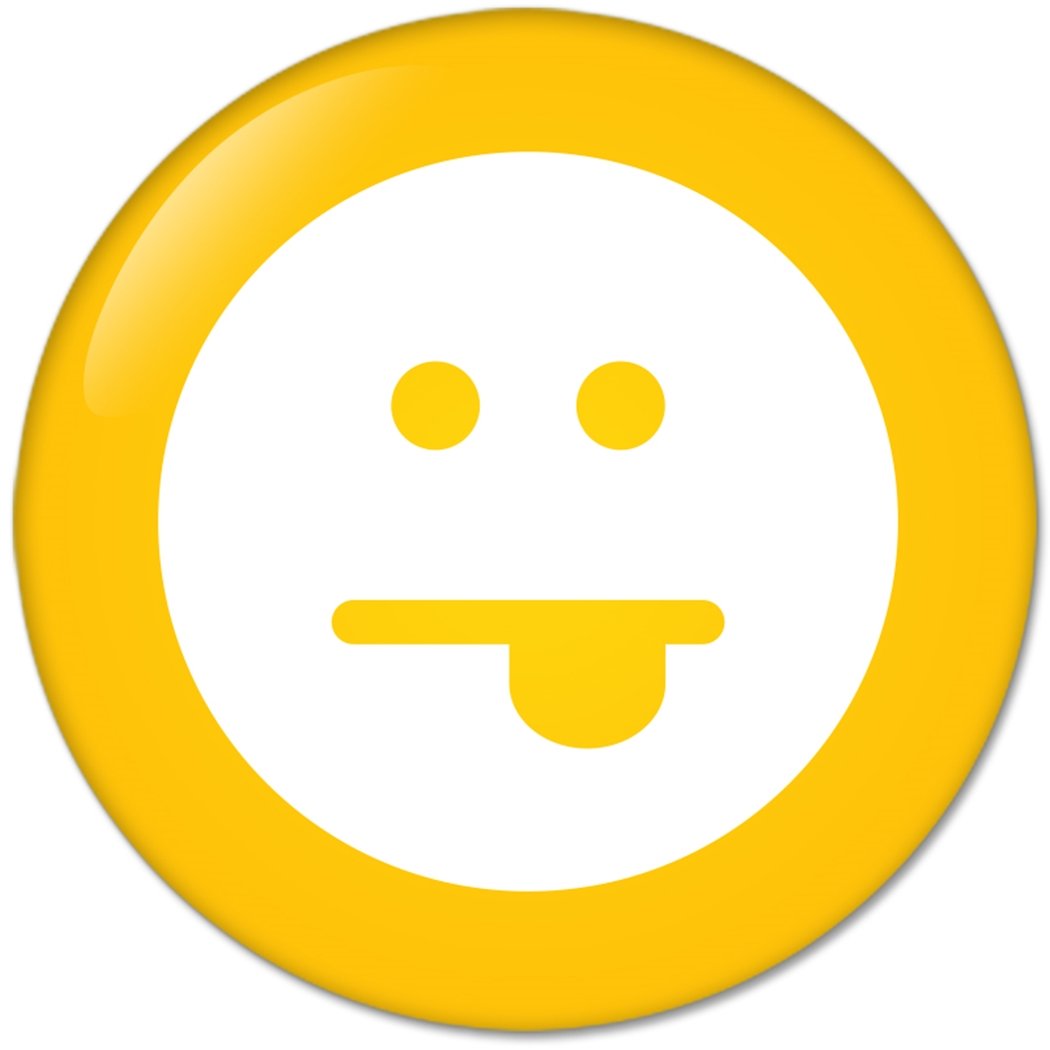 Face Emoticon Icon no.4: Pinback Buttons 2.25 Inch (58mm) Default Title