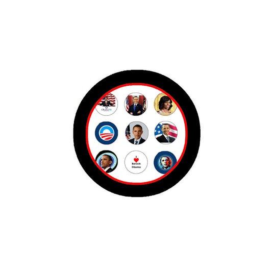 SET OF 7 BARACK OBAMA PRESIDENTIAL BUTTON PINS 2-1 4 Default Title