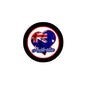 1.25-inch pin-back badge with circular Australia flag design and 'Australia' text