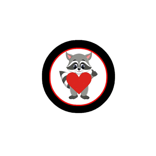 Raccoon Cartoon Pinback 2.25-inch Default Title