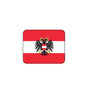 Austria flag mousepad with red/white stripes and black eagle emblem, rounded square