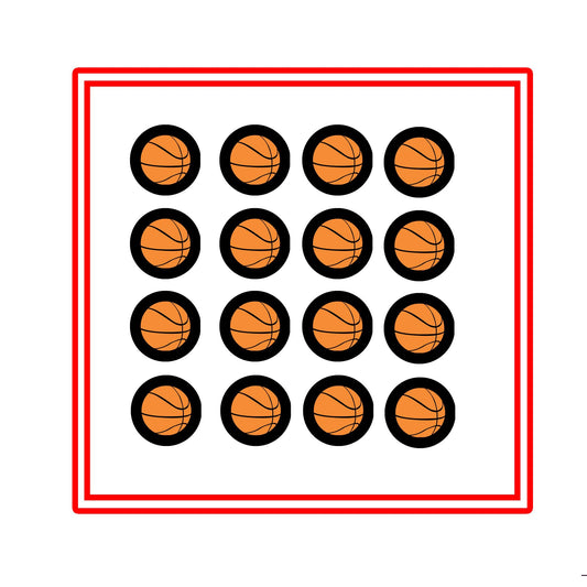 12 Pcs Basketball Sports Balls Pinbacks for Jackets, Backpacks, etc. 1.25" diameter