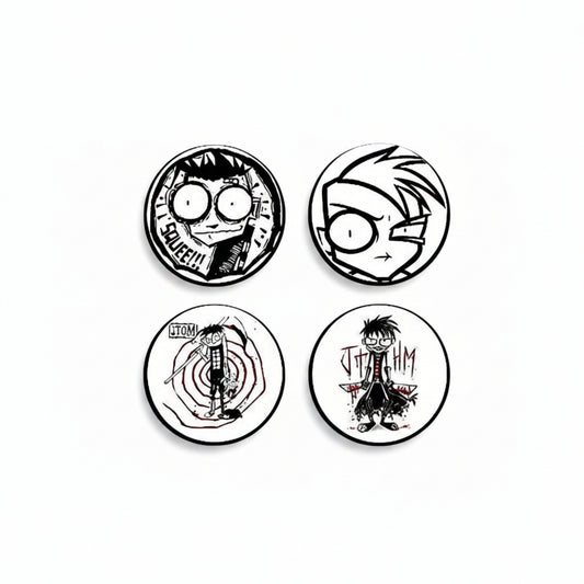 4 Pcs Johnny the Homicidal Maniac 1.25-inch Default Title