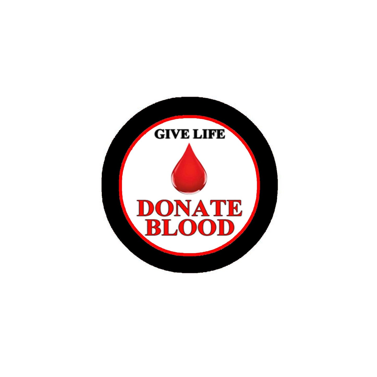10 Pcs Give Life Donate Blood Pinback Badge 2.25"