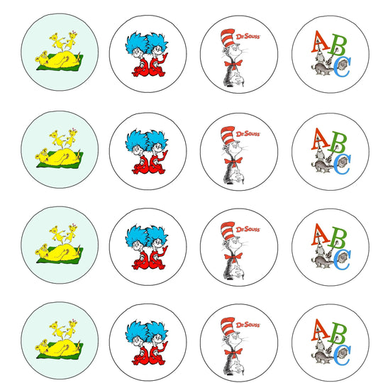 Set of 32 DR. SEUSS Pinback Buttons 1.25-inch Pins Cat in the Hat Default Title