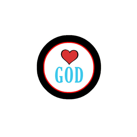 I Love God Religious Christian Faith Style 2.25-inch Pinback Default Title
