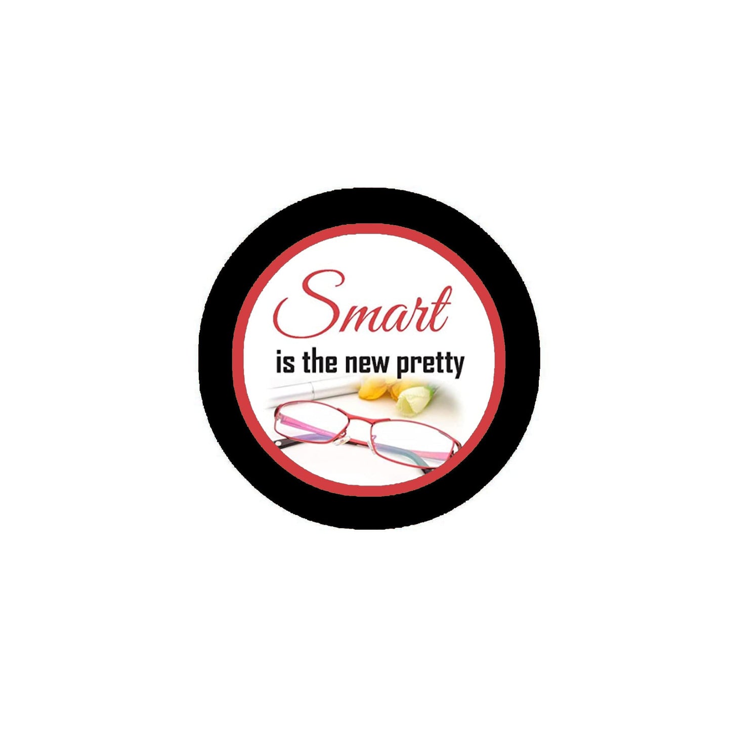 Smart is the new Pretty 2.25-inch Pinback for Jackets, Backpack Girl Default Title
