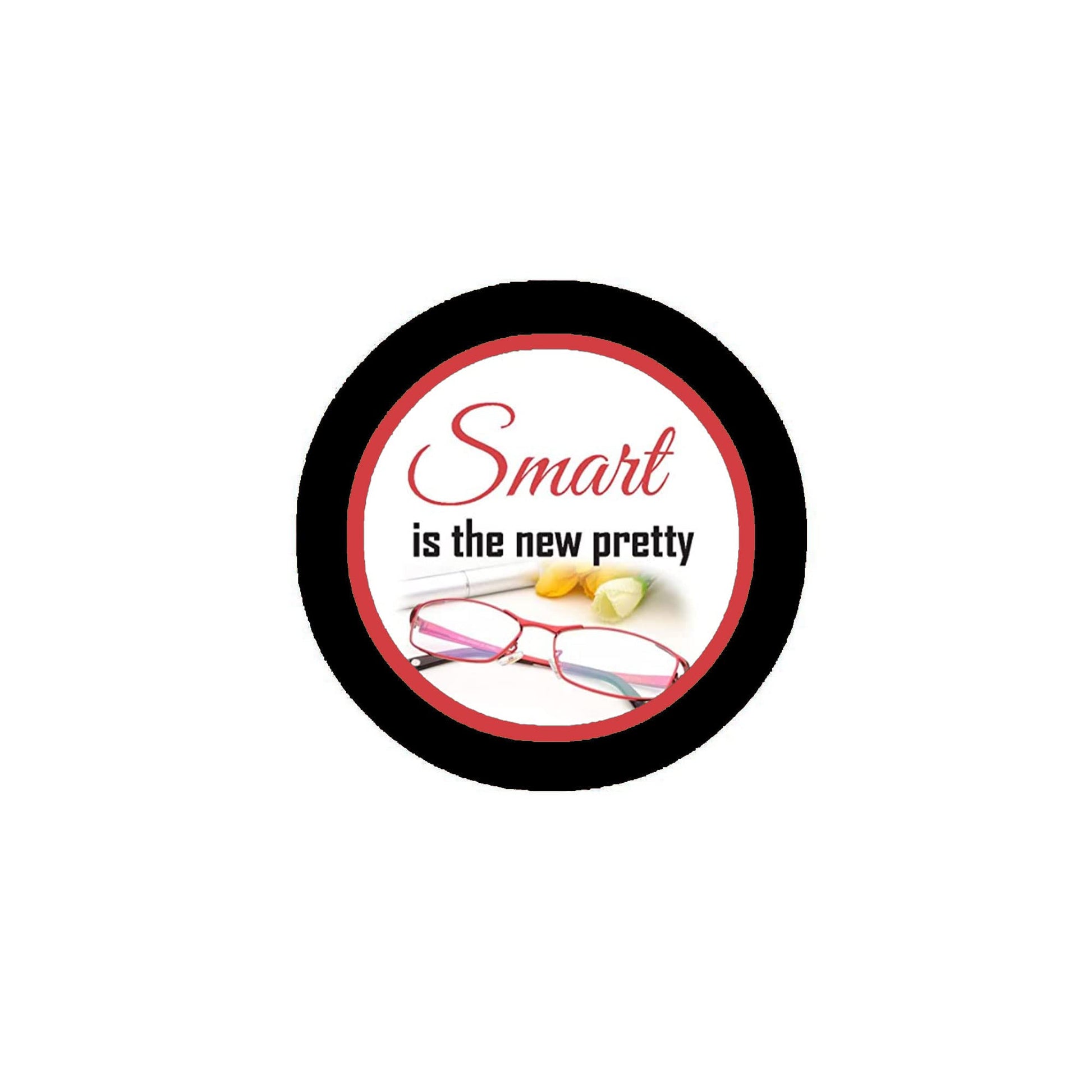 Smart is the new Pretty 2.25-inch Pinback for Jackets, Backpack Girl Default Title